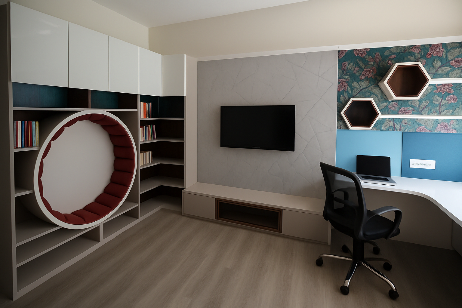 a playful nook for kids to hang out and enjoy a read